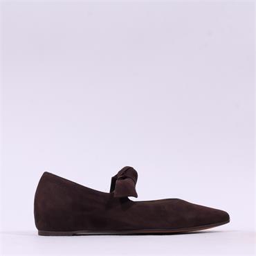 Wonders Triana Hidden Wedge Bow Pump - Brown Suede
